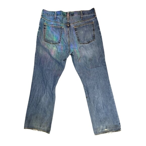 Old Navy Mens Boot Cut Jeans Size 36 Waist 34 Length Medium Wash - Picture 3 of 4